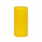 3 x 6 Inch Yellow Citronella Pillar Candle