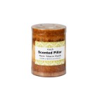 3 x 4 Inch Tritone Orange/Rust Scented Pillar Candle