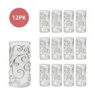 3 x 6 Inch White Scroll Pillar Candle (12pcs/Case) Bulk