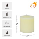 3 x 3 Inch Pale Ivory Pillar Candle