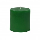 3 x 3 Inch Hunter Green Pillar Candle