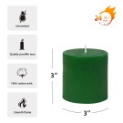 3 x 3 Inch Hunter Green Pillar Candle