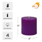 3 x 3 Inch Purple Pillar Candle