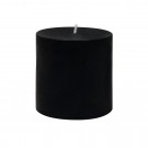 3 x 3 Inch Black Pillar Candle