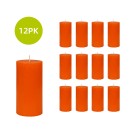3 x 6 Inch Orange Pillar Candles(12pcs/Case) Bulk