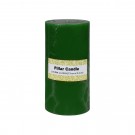 3 x 6 Inch Hunter Green Pillar Candle