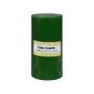3 x 6 Inch Hunter Green Pillar Candle