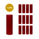 3 x 9 Inch Red Pillar Candles (12pcs/Case) Bulk