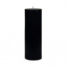 3 x 9 Inch Black Pillar Candle