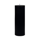3 x 9 Inch Black Pillar Candle
