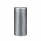 3 x 6 Inch Metallic Silver Pillar Candle