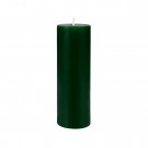 2 x 6 Inch Hunter Green Pillar Candle