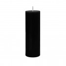 2 x 6 Inch Black Pillar Candle