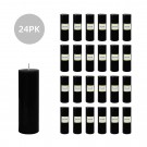 2 x 6 Inch Black Pillar Candle (24pcs/Case) Bulk