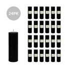 2 x 6 Inch Black Pillar Candle (24pcs/Case) Bulk