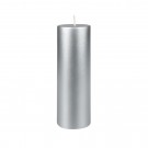 2 x 6 Inch Metallic Silver Pillar Candle