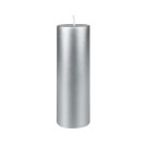 2 x 6 Inch Metallic Silver Pillar Candle