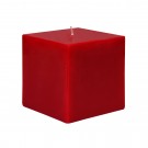 3 x 3 Inch Red Square Pillar Candles