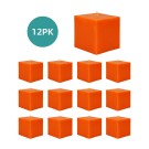 3 x 3 Inch Orange Square Pillar Candles (12pcs/Case) Bulk