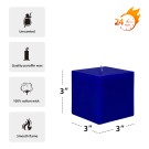 3 x 3 Inch Blue Square Pillar Candles