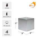 3 x 3 Inch Metallic Silver Square Pillar Candles