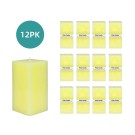 3 x 6 Inch Ivory Square Pillar Candle  (12pcs/Case) Bulk