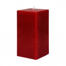 3 x 6 Inch Red Square Pillar Candle