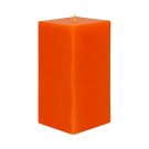 3 x 6 Inch Orange Square Pillar Candle