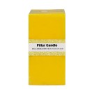 3 x 6 Inch Yellow Square Pillar Candle  (12pcs/Case) Bulk