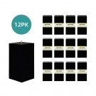 3 x 6 Inch Black Square Pillar Candle  (12pcs/Case) Bulk