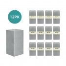 3 x 6 Inch Metallic Silver Square Pillar Candle  (12pcs/Case) Bulk