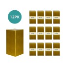 3 x 6 Inch Metallic Bronze Gold Square Pillar Candle  (12pcs/Case) Bulk