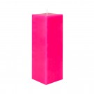 3 x 9 Inch Hot Pink Square Pillar Candle