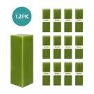 3 x 9 Inch Sage Green Square Pillar Candle (12pcs/Case) Bulk
