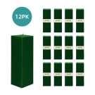 3 x 9 Inch Hunter Green Square Pillar Candle (12pcs/Case) Bulk