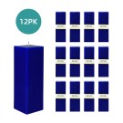 3 x 9 Inch Blue Square Pillar Candle (12pcs/Case) Bulk