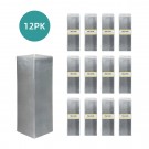 3 x 9 Inch Metallic Silver Square Pillar Candle (12pcs/Case) Bulk
