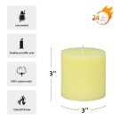 3 x 3 Inch Ivory Pillar Candle