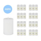 2 x 3 Inch White Pillar Candles - Set of 48