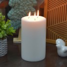 5 x 8  Inch White Pillar Candle