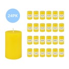 2 x 3 Inch Yellow Pillar Candle (24pcs/Case) Bulk
