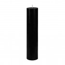 2 x 9 Inch Black Pillar Candle