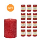 3 Inch x 4 Inch Red Cinnamon Cide Scented Pillar Candle(12pcs/Case)
