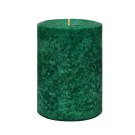 3 Inch x 4 Inch Fresh Forest Pine Green Scented Pillar Candle