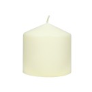 3Pack 3 Inchx 3 Inch Ivory Pressed and Over-Dipped Pillar Candles