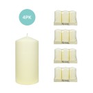 3Pack 3 Inchx 6 Inch Ivory Pressed and Over-Dipped Pillar Candles (12pcs/Case)