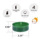 Mega Oversized Hunter Green Tealights (144pcs/Case) Bulk