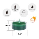 Hunter Green Tealight Candles (50pcs/Pack)
