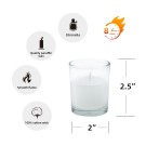White Citronella Round Glass Votive Candles (12pc/Box)