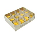 Yellow Citronella Round Glass Votive Candles (96pcs/Case) Bulk